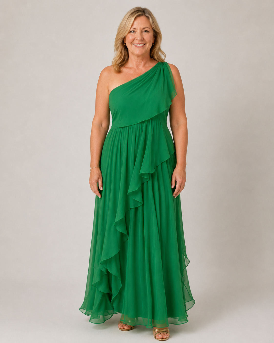 Amelia | Flowing One-Shoulder Maxi Dress