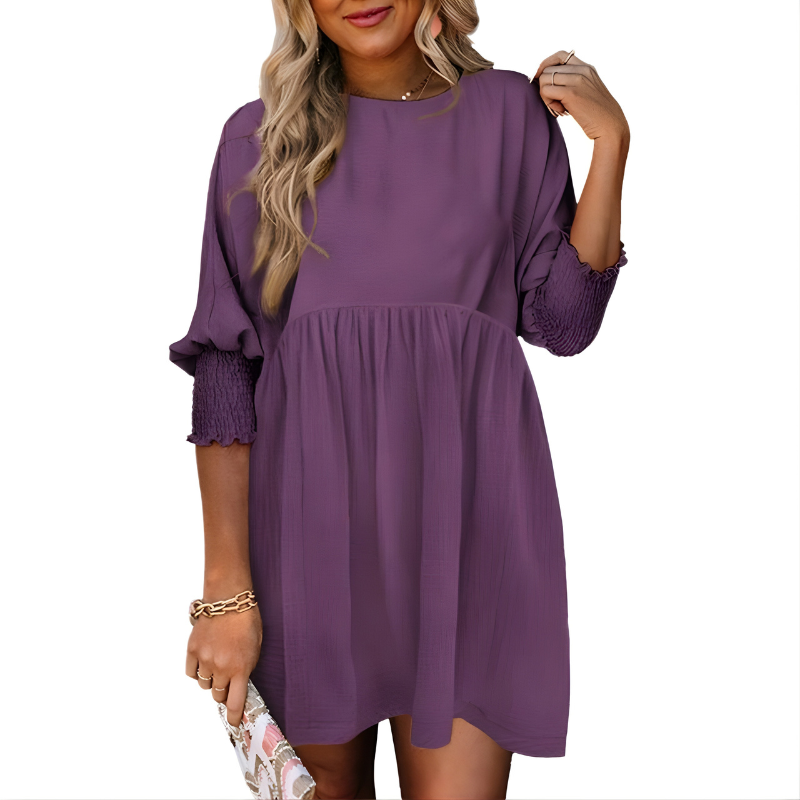 Dorothy™ Casual Crew Neck Loose Fit Mini Dress