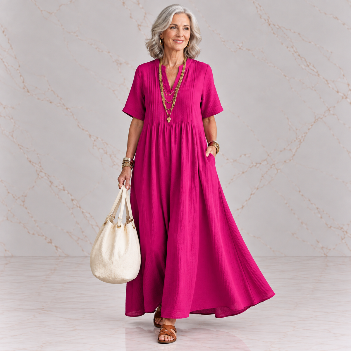Nathalia™ | Pleated Dress
