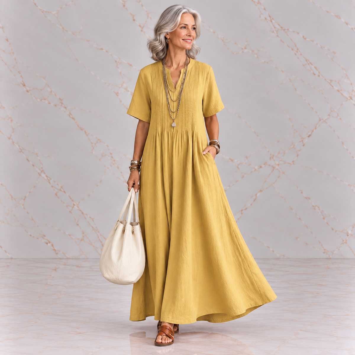 Nathalia™ | Pleated Dress