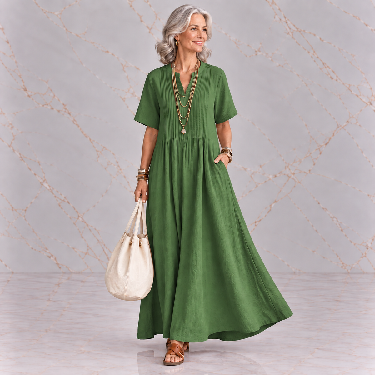 Nathalia™ | Pleated Dress