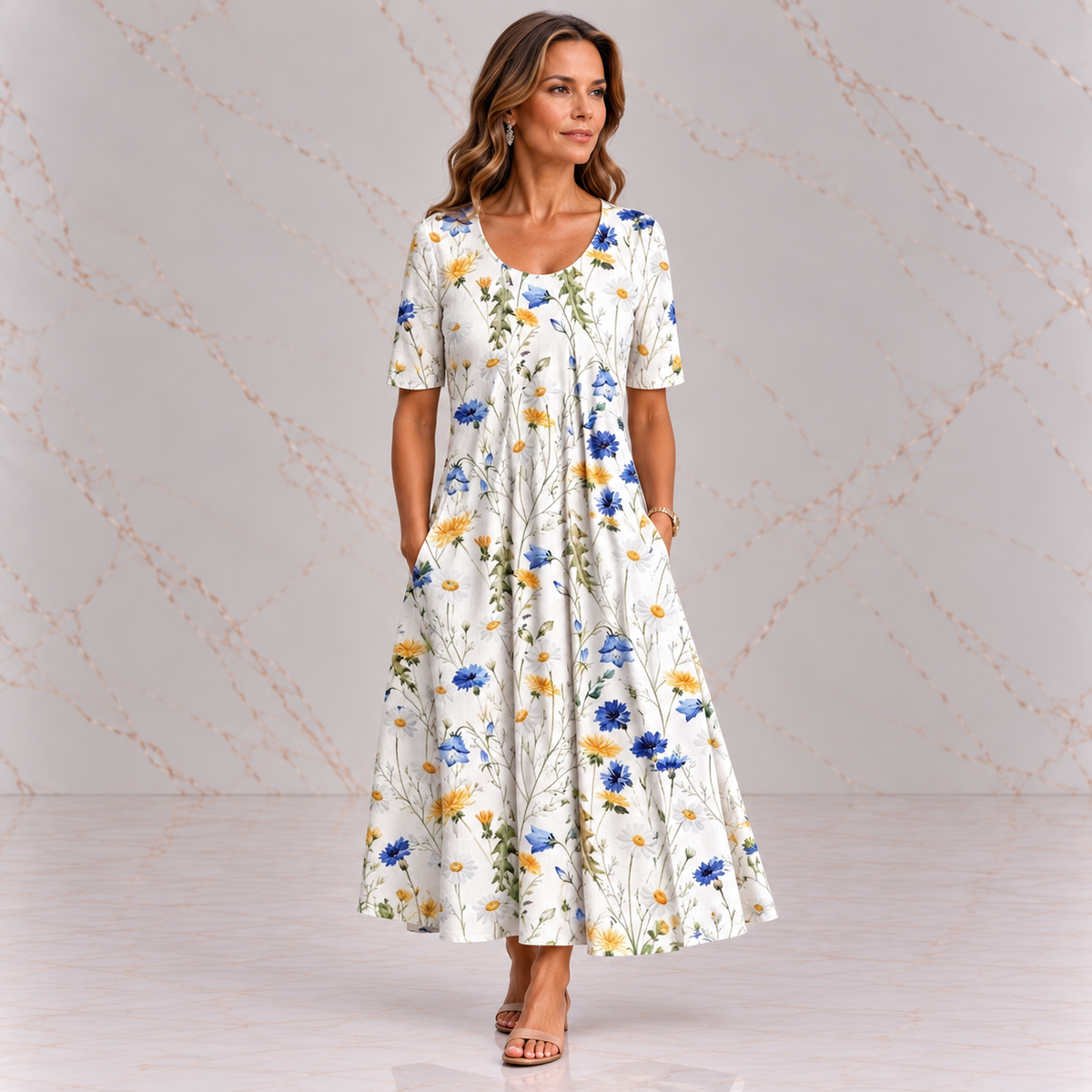 GEORGINA | ELEGANT DRESS WITH TUMMY COVERAGE