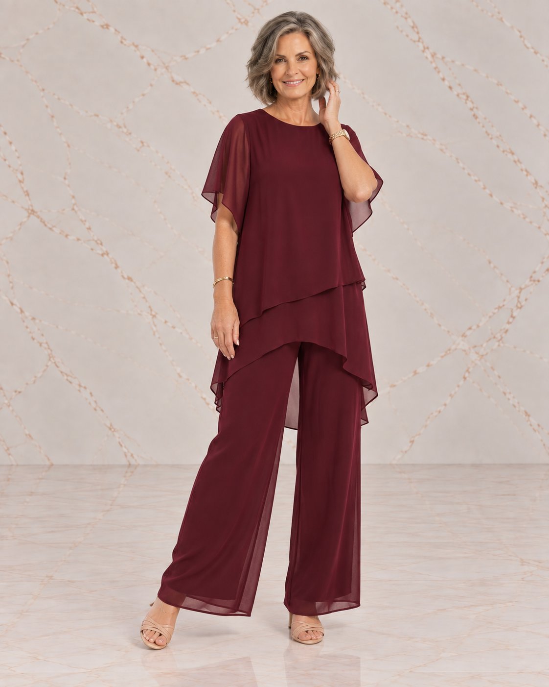 Sharyn™ | Tiered Tunic & Trouser Set