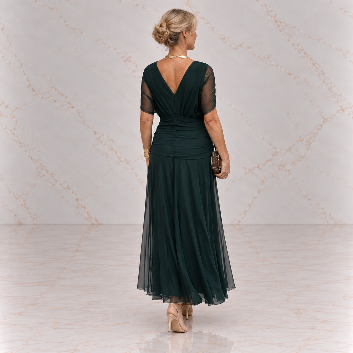 Mikaela | Tummy Flattering Off Shoulder Maxi Dress