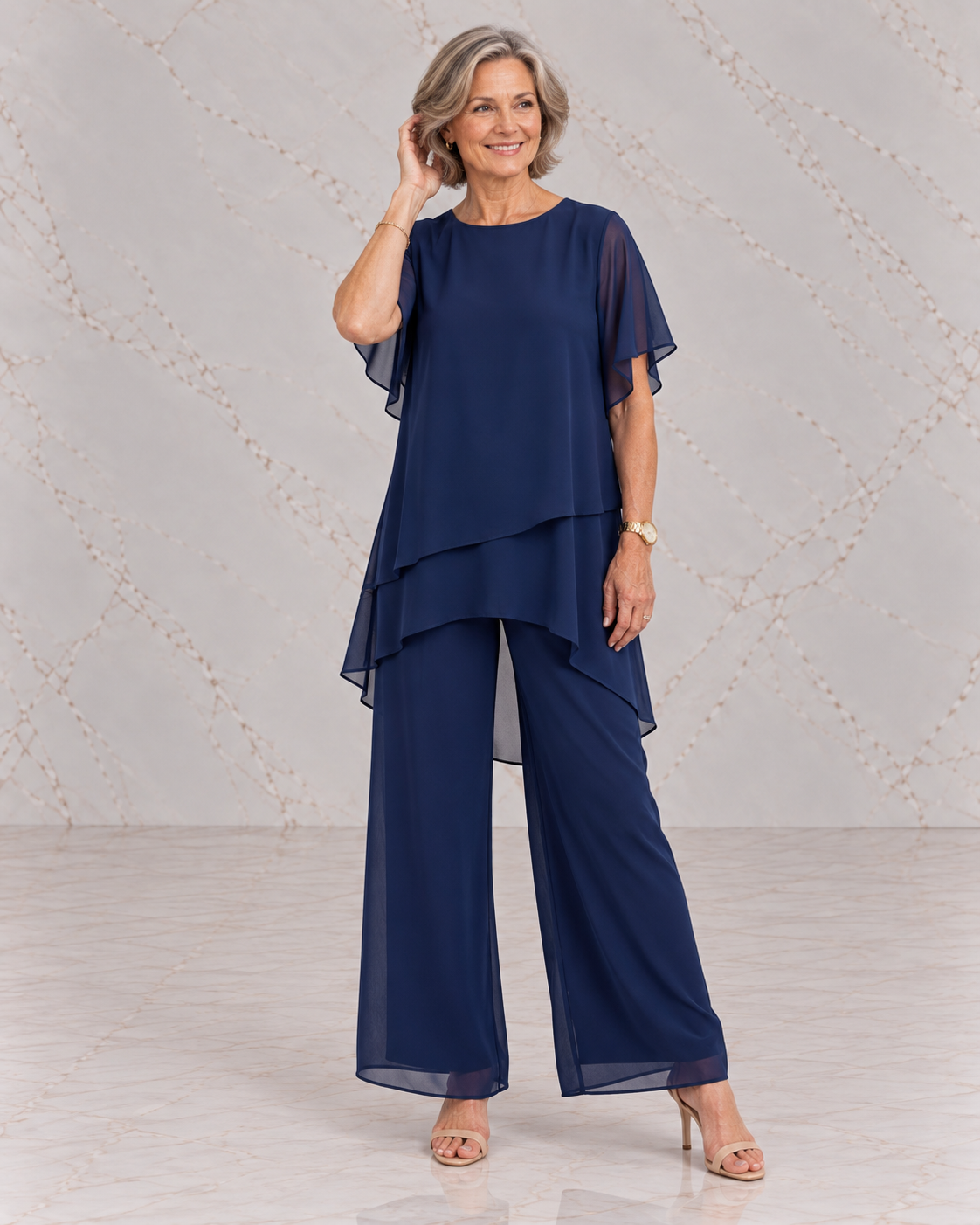 Sharyn™ | Tiered Tunic & Trouser Set