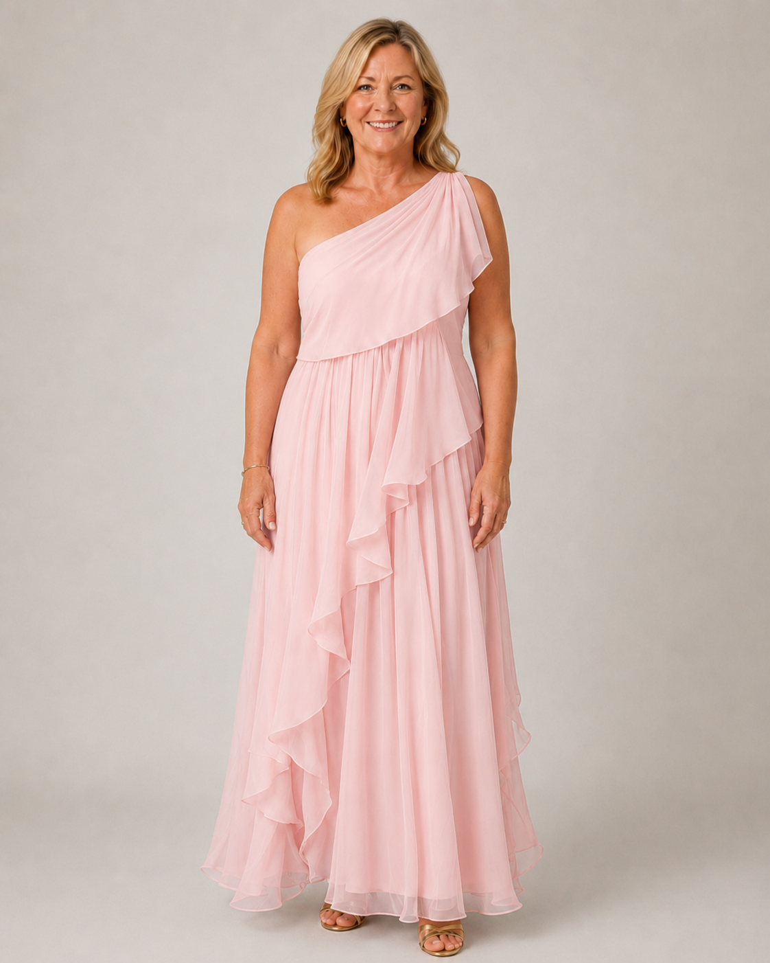 Amelia | Flowing One-Shoulder Maxi Dress