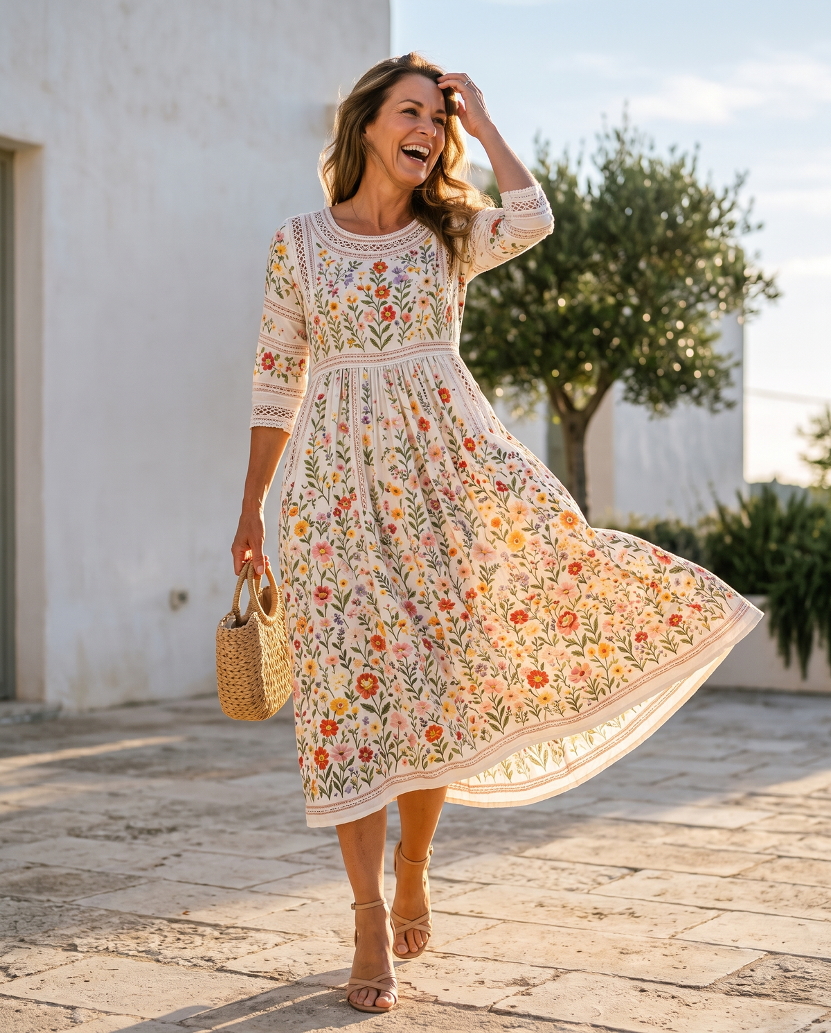 Rosalie | Floral Midi Dress